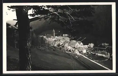 AK Annaberg, Ortsansicht mit Kirche aus der Vogelschau