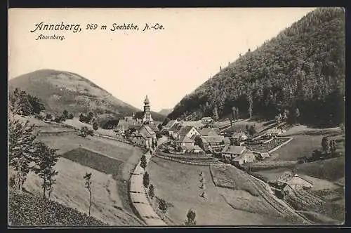 AK Annaberg /N.-Oe., Ortsansicht mit Ahornberg
