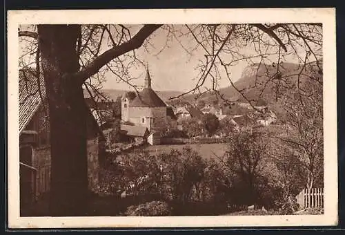 AK Scheiblingkirchen a. d. Aspangbahn, Ortsansicht mit Kirche