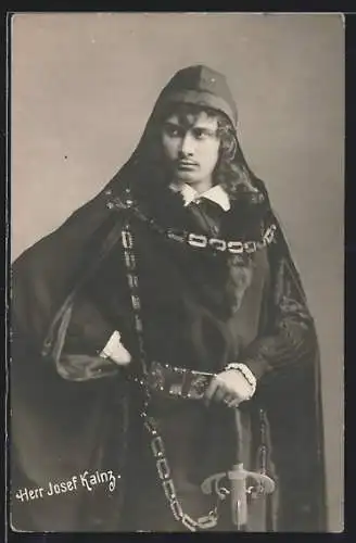 Foto-AK Schauspieler Josef Kainz als Rittersmann