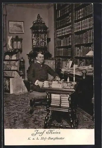 AK Schauspieler Josef Kainz in Bibliothek