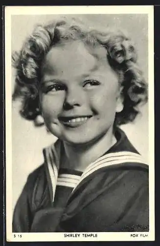 AK Schauspielerin Shirley Temple im Marine-Look