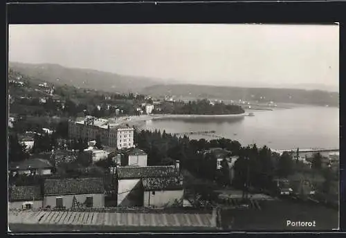 AK Portoroz, Ortsansicht aus der Vogelschau