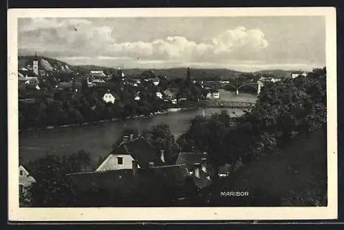 AK Maribor, Ortsansicht mit Brücke