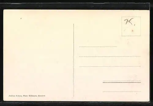 AK Valorcine, Eisenbahn mit Blick auf den Mont Blanc