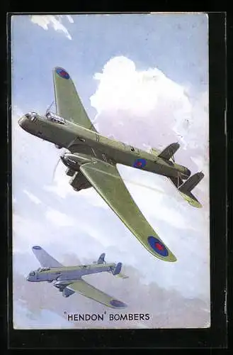 AK Hendon Bomber der Royal Air Force