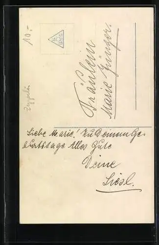 AK Abbildung des U-Boot Kapitäns König und des Luftschiffbauers Grafen Zeppelin