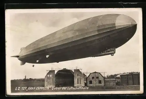 AK Friedrichshafen, Luftschiff  Graf Zeppelin in der Luft vor dem ersten Start 1928