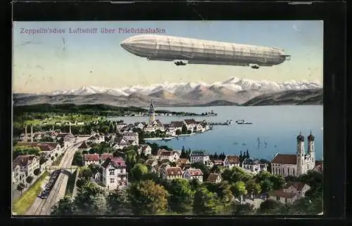 AK Friedrichshafen, Zeppelin`sches Luftschiff, Zug