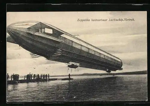 AK Das Zeppelinsche Luftschiff im Aufstieg begriffen