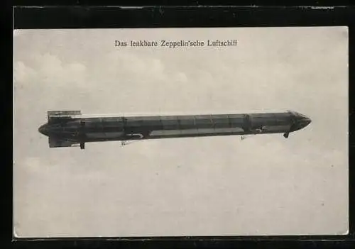 AK Zeppelin-Luftschiff im Flug
