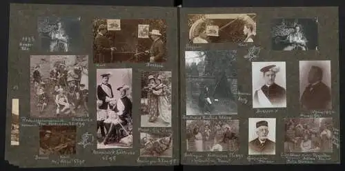 7 Fotoalben mit 381 Fotografien, deutscher Geologe Karl Regelmann, private Aufnahmen von 1850-1903, Vermessung, Geräte