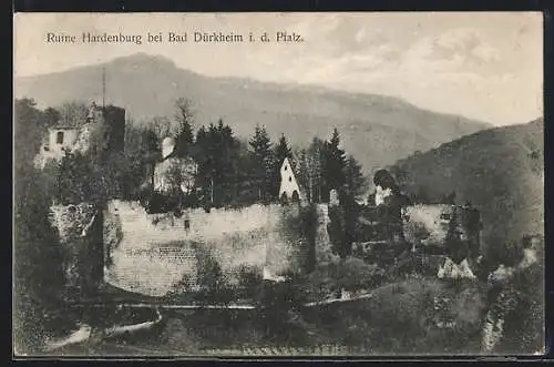 AK Bad Dürkheim i. d. Pfalz, Ruine Hardenburg