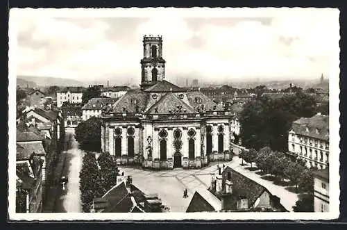 AK Saarbrücken, Ludwigskirche mit Umgebung