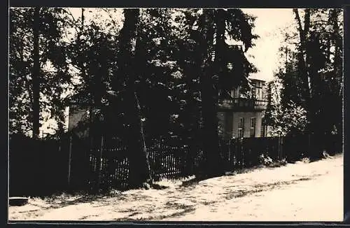 AK Schleusingen, Waldhaus von der Strasse gesehen