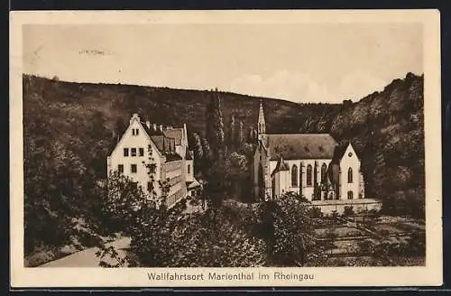 AK Marienthal / Rheingau, Städtisches Krankenhaus und Abtei
