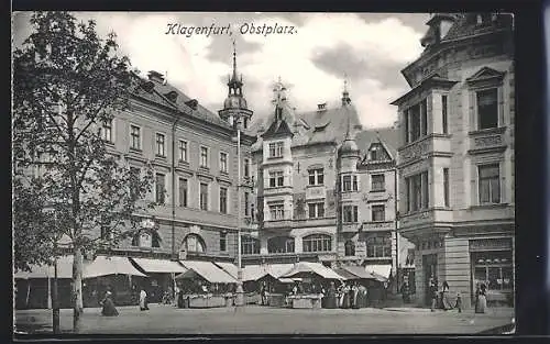 AK Klagenfurt, Markt am Obstplatz