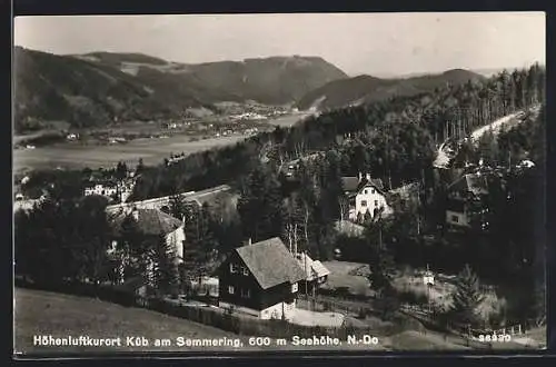 AK Küb am Semmering, Ortsansicht im Sonnenschein