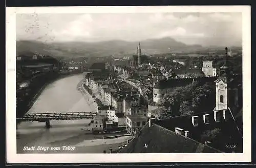 AK Steyr, Stadtansicht mit Flusspartie