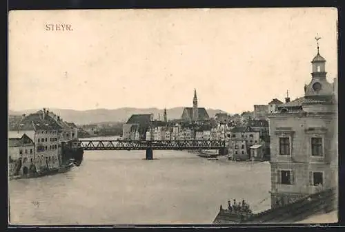 AK Steyr, Teilansicht mit Flusspartie