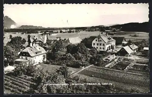 AK Oberalm /Salzburg, Landwirtschaftsschule Winkelhof mit Feld