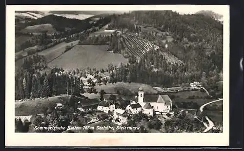 AK Ratten /Steiermark, Ortsansicht mit Berghintergrund