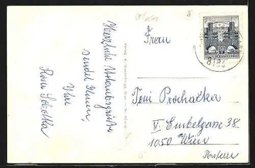 AK Anger, Totalansicht, Ruine, Platz