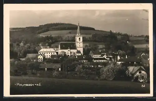 AK Krumbach /N. Ö., Gesamtansicht aus der Vogelschau