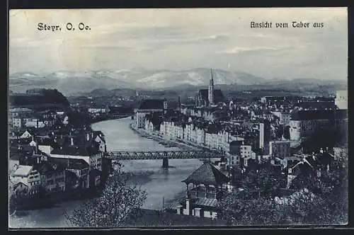 AK Steyr, Ansicht vom Tabor auf den Ort