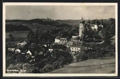 AK Artstetten /N.-Oe., Ortsansicht mit Umgebung