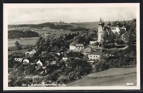 AK Artstetten /N.-Oe., Ort und Schloss, von oben gesehen