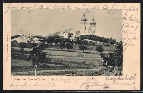 AK Maria Taferl, Ortsansicht von der Landstrasse aus