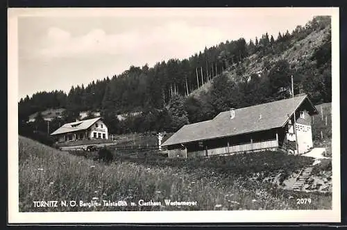 AK Türnitz /N.-Ö., Berglift-Talstation mit Gasthaus Westermeyer