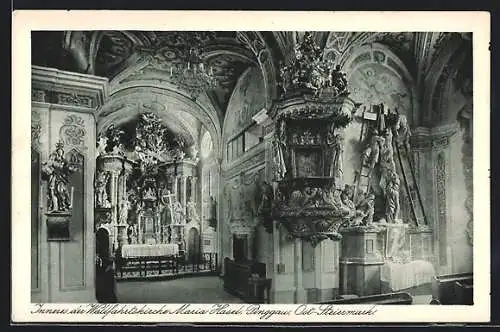 AK Pinggau /Ost-Steiermark, Inneres der Wallfahrtskirche Maria Hasel