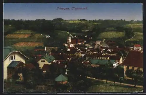 AK Pinggau /Steiermark, Teilansicht mit Kirche