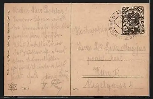 AK Pinggau /Steiermark, Teilansicht mit Kirche