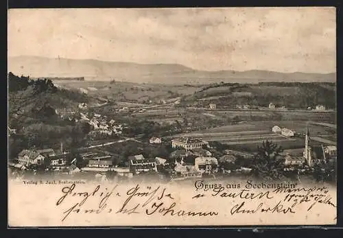 AK Seebenstein, Teilansicht mit Kirche