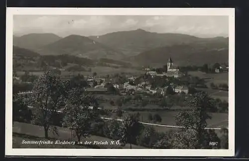 AK Kirchberg an der Pielach, Teilansicht mit Kirche