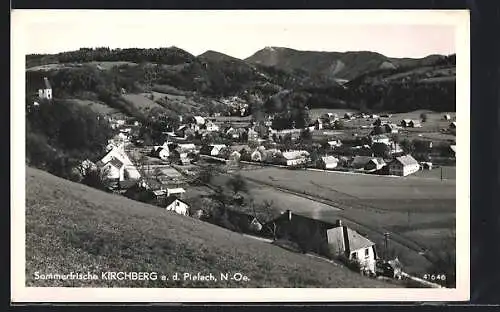 AK Kirchberg a. d. Pielach, Teilansicht mit Bergen