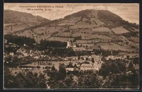 AK Kirchberg a. Pielach, Panorama mit Kirche
