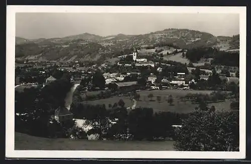 AK Kirchberg a. d. P., Panorama mit Kirche