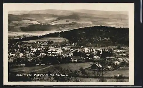 AK Pottschach a. d. Südbahn, Gesamtansicht mit Umgebung