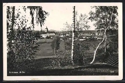 AK Schrems /N.-Oe., Teilansicht mit Kirche