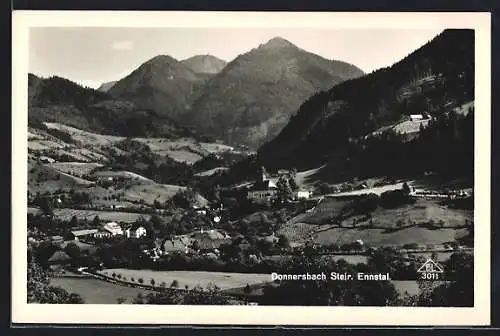AK Donnersbach /Steir. Ennstal, Die Ortschaft im Tal
