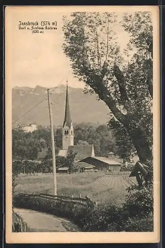 AK Innsbruck, Dorf und Schloss Ambras