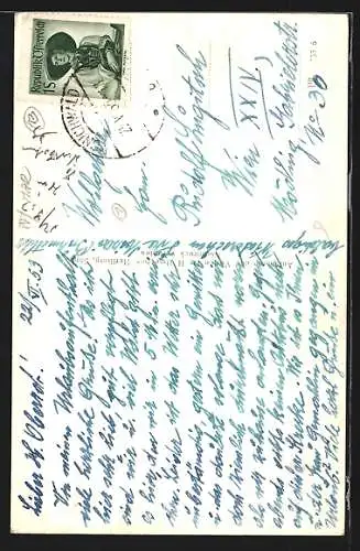 AK Mönichwald /Ost-Stmk., Teilansicht mit Kirche