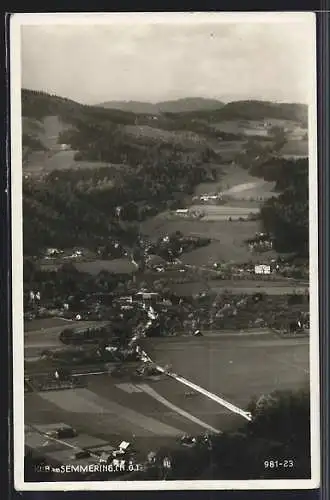 AK Küb /Semmering, Totalansicht aus der Vogelschau