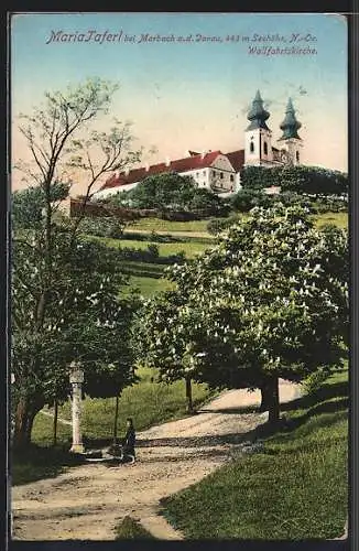AK Maria Taferl, Blick von Weg hinauf zur Kirche