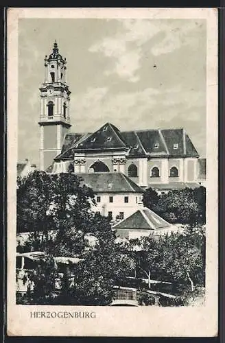 AK Herzogenburg, Ansicht von Burg und Turm