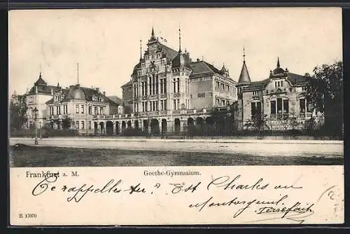 AK Frankfurt-Westend, Gesamtansicht des Goethe-Gymnasium